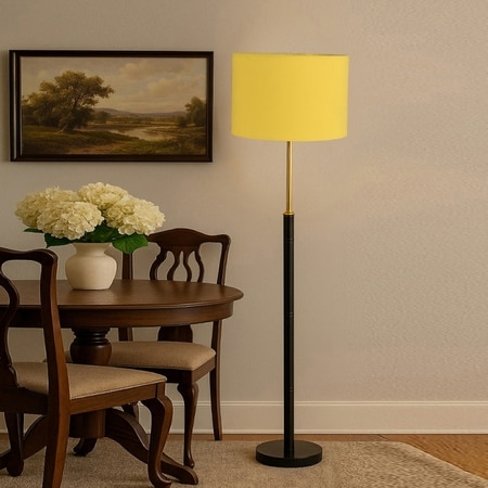 Devansh Wood & Metal Floor Lamp