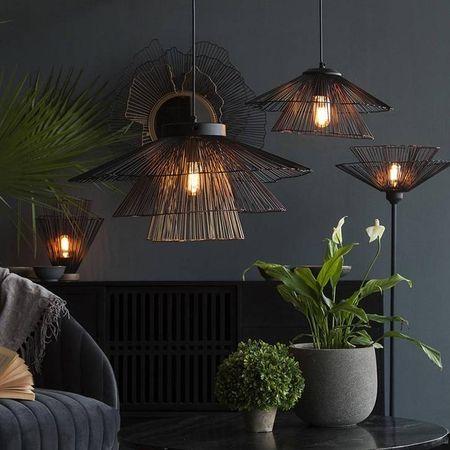 Bracken Black Iron Hanging Light