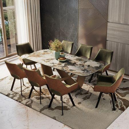 Paloma 8 Seater Spanish Ceramic Dining Table with Casey Dining Chair