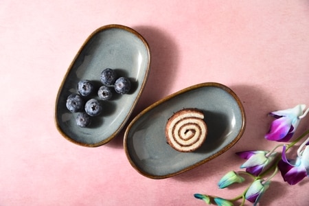 Grey Rustica Stoneware Snack Plate Collection