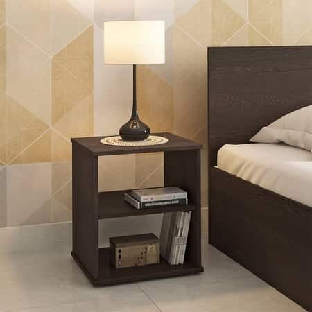 Wren Engineered Wood Side Table in Dark Wenge Finish