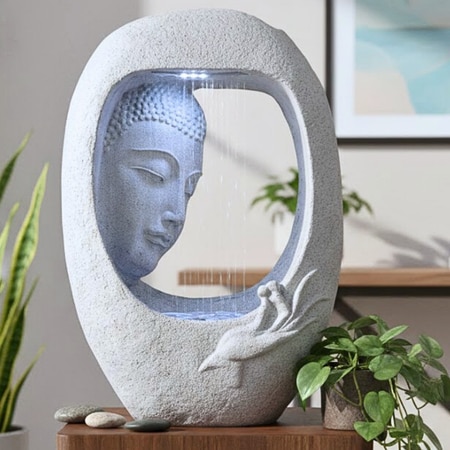 White Face Shower Water Fountain
