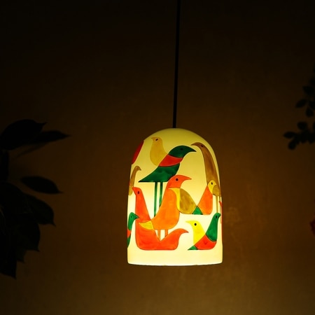 Serenity Decorative Glass Electric Lighting in White Colour