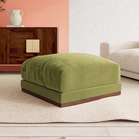 Denvar Ottoman Color in Mint Green