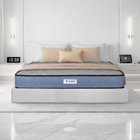 Sleepwell Ortho Genius Grid Mattress Medium Firm Orthopedic Grid Support Double 78x48x8 Inch