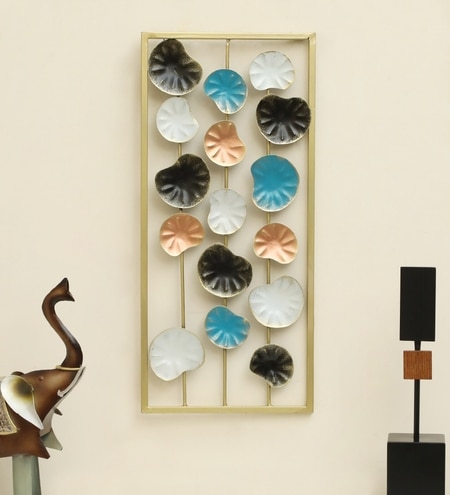 Mendrem Abstract Metal Wall Decor in Multicolor Set of 1