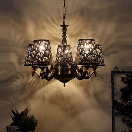 Devansh Solid Wood Electric Wall Light in Multi Colour with Multi Shade Count of 1 Light