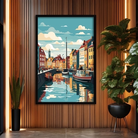 The Castle Decor Paris Skyline Wall Painting Framed Artwork 20x30 Inch