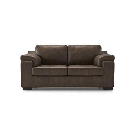 Trissino 2 Seater Luxury Italian Leather Sofa In French Roast