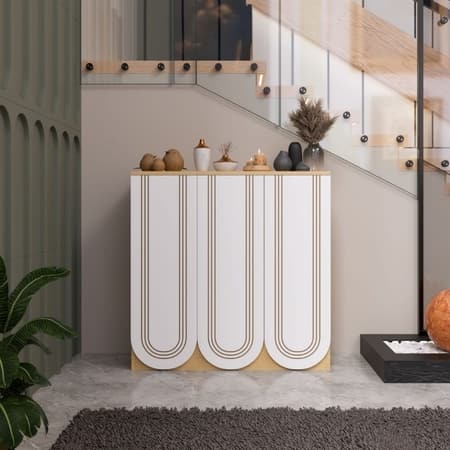 Nextstep Arkane Shoe Rack Maple Finish