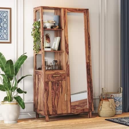 Jean Solid Wood Dressing Table in Teak Finish