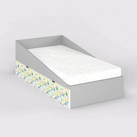 Ramp Up Engineered Wood Drawer Storage Bed in Electric Blue Colour