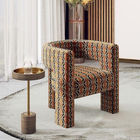 Juniper Lounge Chair in Aztec Brown Velvet