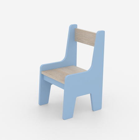 Topolino Engineered Wood Kids Chair in Light Blue Colour