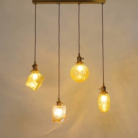 Riviera Linear 4-Lights Glass Chandelier