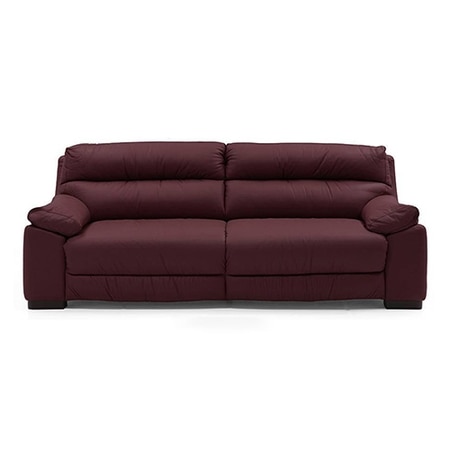 Thiene 3 Seater Leather Sofa in Wine Colour