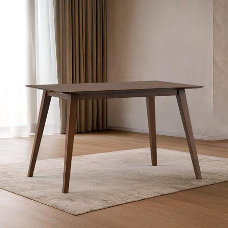 Lawson Solid Wood 4 Seater Dining Table In Walnut Finish