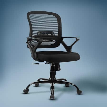 Elva Mid Back Mesh Office Chair in Black Colour