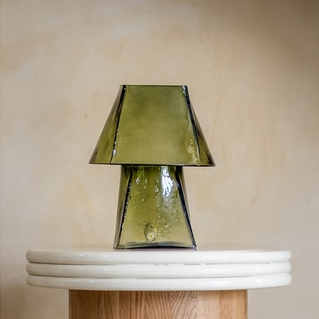 Lueur Olive Green Mini Handcrafted Table Lamp
