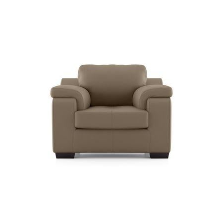Trissino 1 Seater Premium Italian Leather Sofa In Dark Truffle