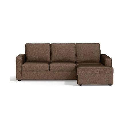 Apollo Compact Sofa (Colour : Mocha, Cushion : Soft, Back Type : Regular, Seating Capacity : Right Aligned 2 Seater + Right Aligned Chaise + Ottoman)