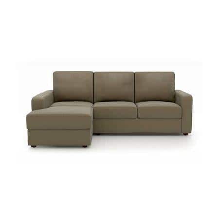 Apollo Compact Sofa (Colour : Cappucino, Cushion : Soft, Seating Capacity : Left Aligned 2 Seater + Left Aligned Chaise + Ottoman)