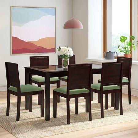 Floyd 6 Seater Dining Table Glass Top With Set Of 6 Oribi Dining Chairs