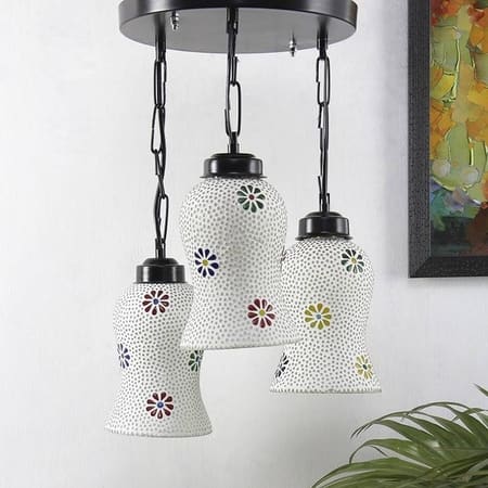 Ryland Multicolour Glass Cluster Hanging Light