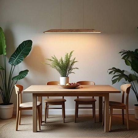 Venus 36 Brown Solid Wood Single Hanging Light