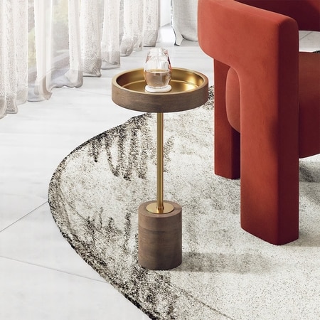 Cosmo Drink Table In Gold Finish