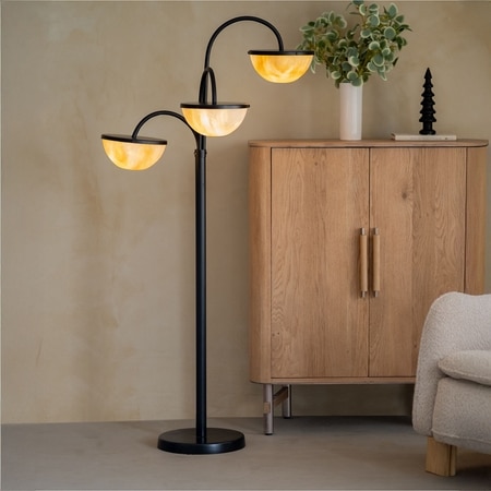 Crater Handcrafted Arc Floor Lamp