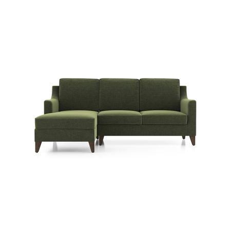 Abbey Sectional Sofa (Colour : Moss Green, Cushion : Soft, Seating Capacity : Left Aligned 2 Seater)