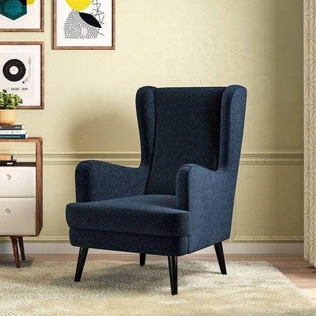 Genoa Wing Chair in  Cobalt Colour