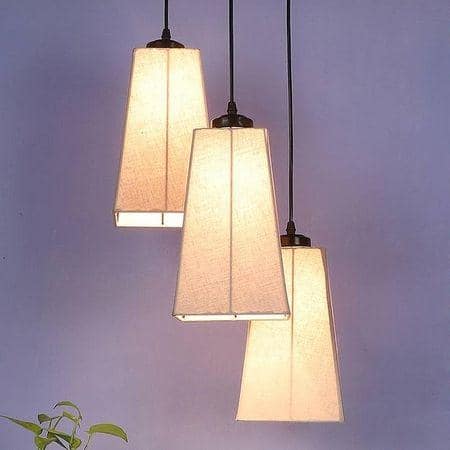 Allen Grey Fabric Cluster Hanging Light