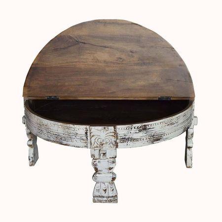 Heston Solid Wood Coffee Table In White Finish