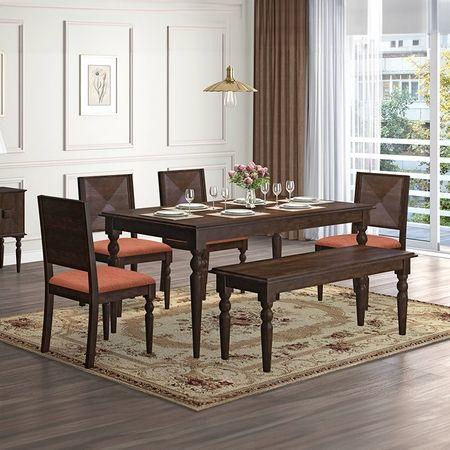 Mirasa Dining Bench In Mango Walnut Finish