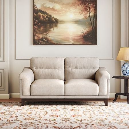 Colby 2 Seater Fabric Sofa in Beige