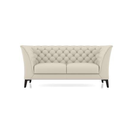 Weston 2 Seater Premium Italian Leather Sofa In Creme Frainche