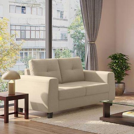 Edward 2 Seater Fabric Sofa (Pearl White)
