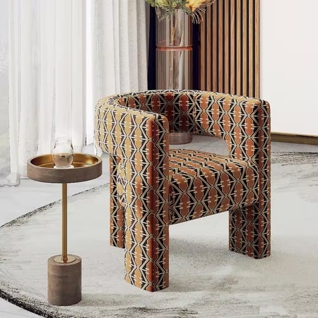 Juniper Lounge Chair in Aztec Brown Velvet