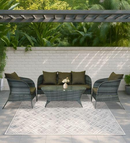 Paris 3+1+1 Seater Wicker Sofa Set in Dual Tone Grey Colour