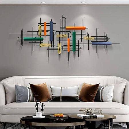 Multicolor Abstract Metal Wall Art
