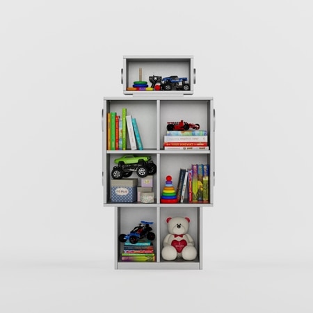 Wall-E Bookshelf In Grey Colour