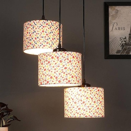 Oakley Multicolour Fabric Cluster Hanging Light