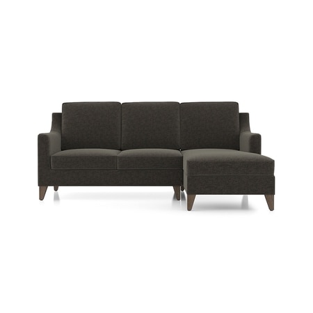 Abbey Sectional Sofa (Colour : Smoke Grey, Cushion : Soft, Seater : Right Aligned 2 Seater + Right Aligned Chaise)