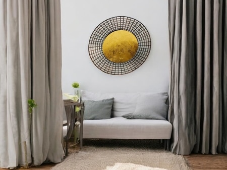 W-Midnight Abstract Metal Wall Decor in Multicolor Set of 1