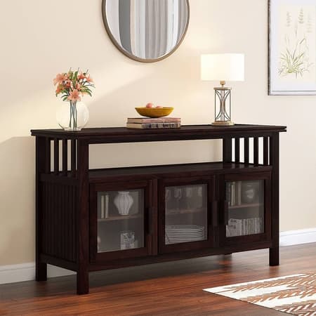 Rhodes 3 Door Solid Wood Sideboard in Mango Mahogany Finish