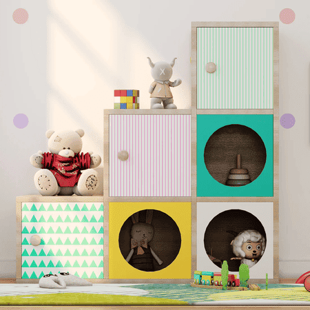 Noughts & Dots Step Storage Cabinet In Oak Colour