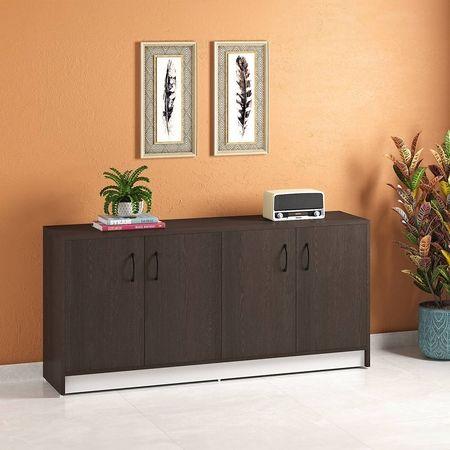 Alex 18 Pair Shoe Rack in Dark Wenge Finish