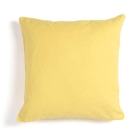 Solid Yellow Cotton Cushion Cover